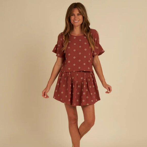 Rylee + Cru Dresses & Skirts - NWT - Rylee + Cru Francie blouse + Sparrow skirt Daisy embroidery set
